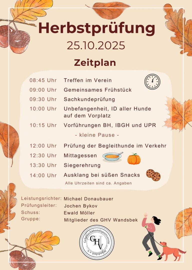 Herbstprüfung 25.10.2025